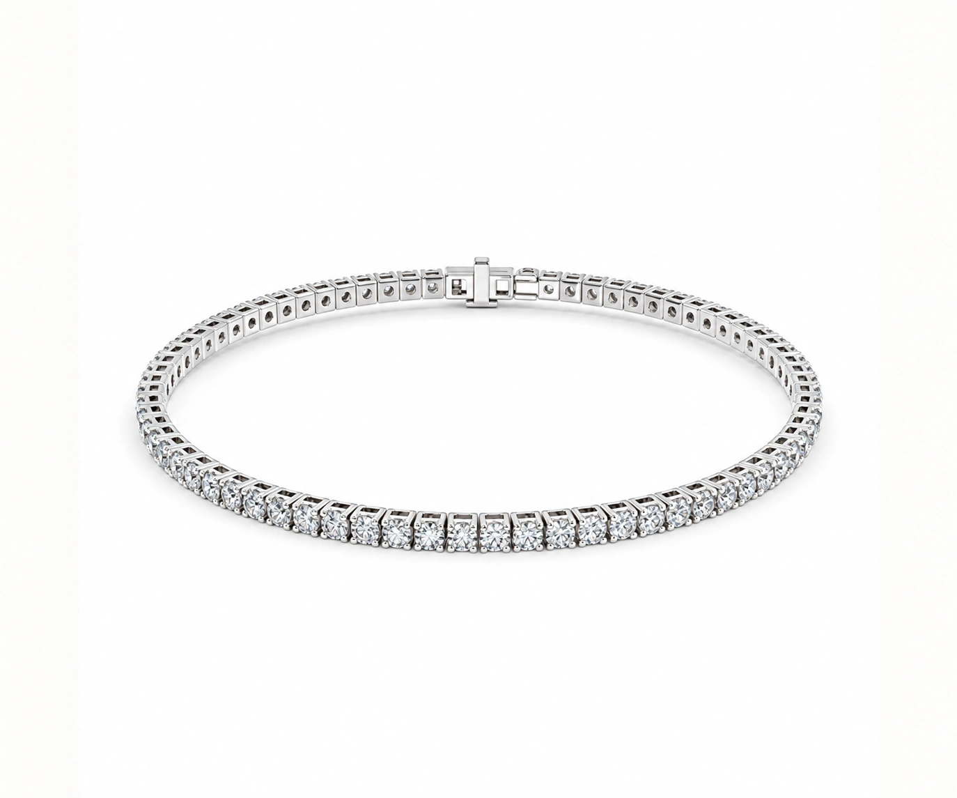 Magdalena · Pulsera tennis — Oro blanco 18k