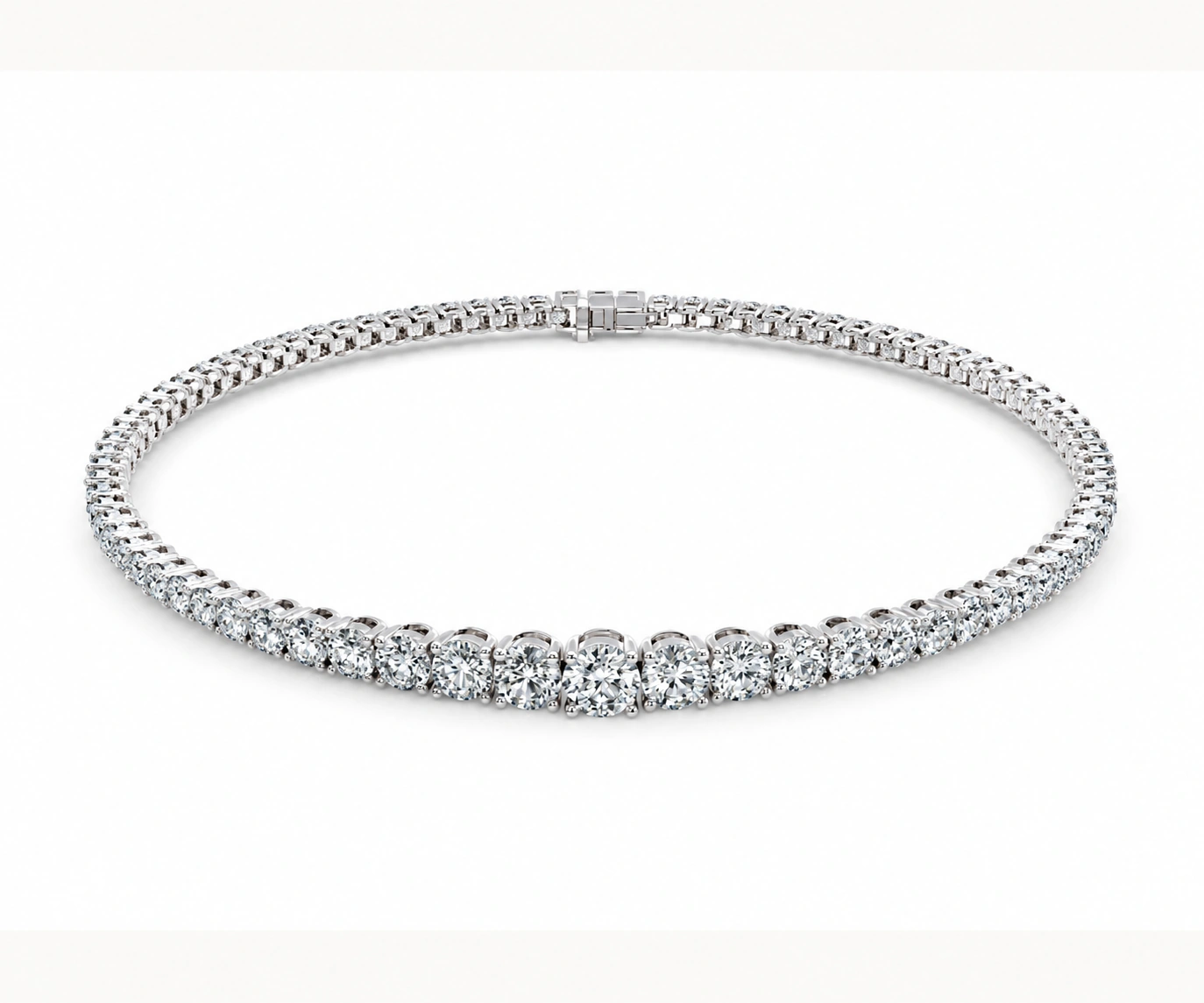 Putumayo · Pulsera tennis — Oro blanco 18k