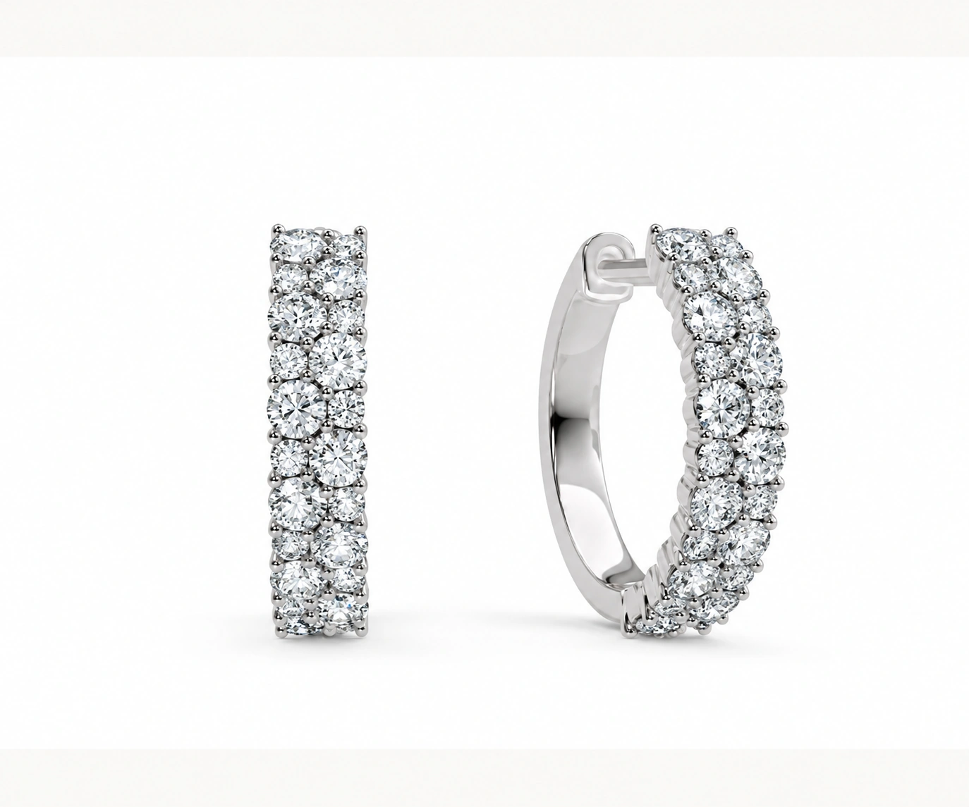 Guaria · Argollas de diamantes — Oro blanco 18k