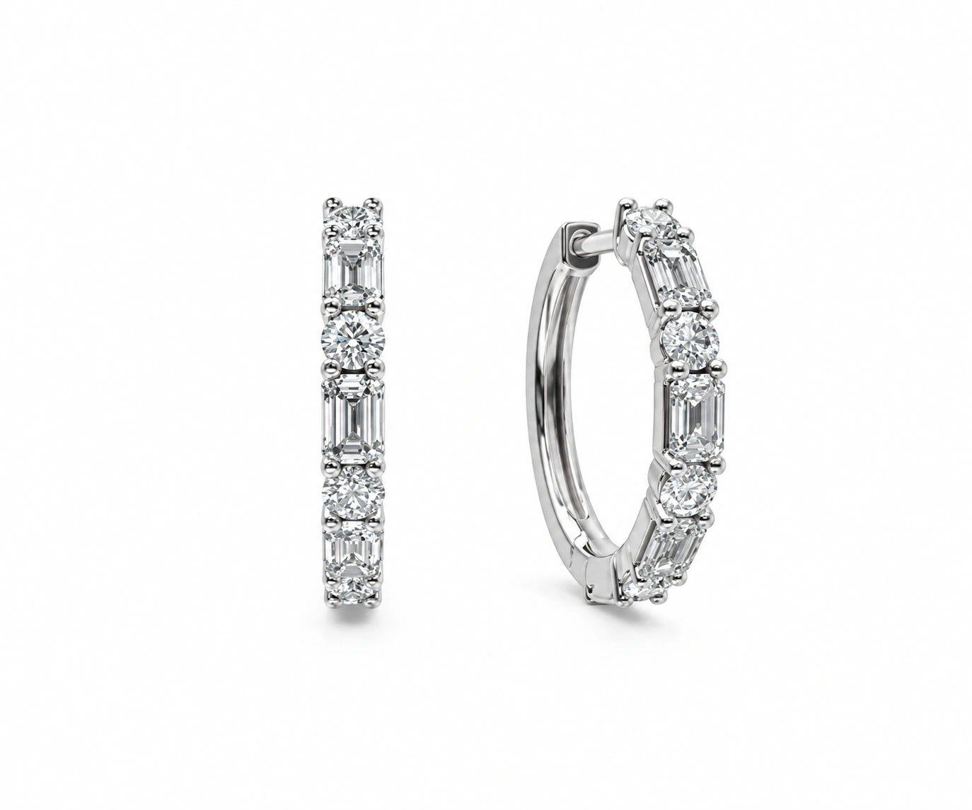 Guayacán · Argollas de diamantes — Oro blanco 18k