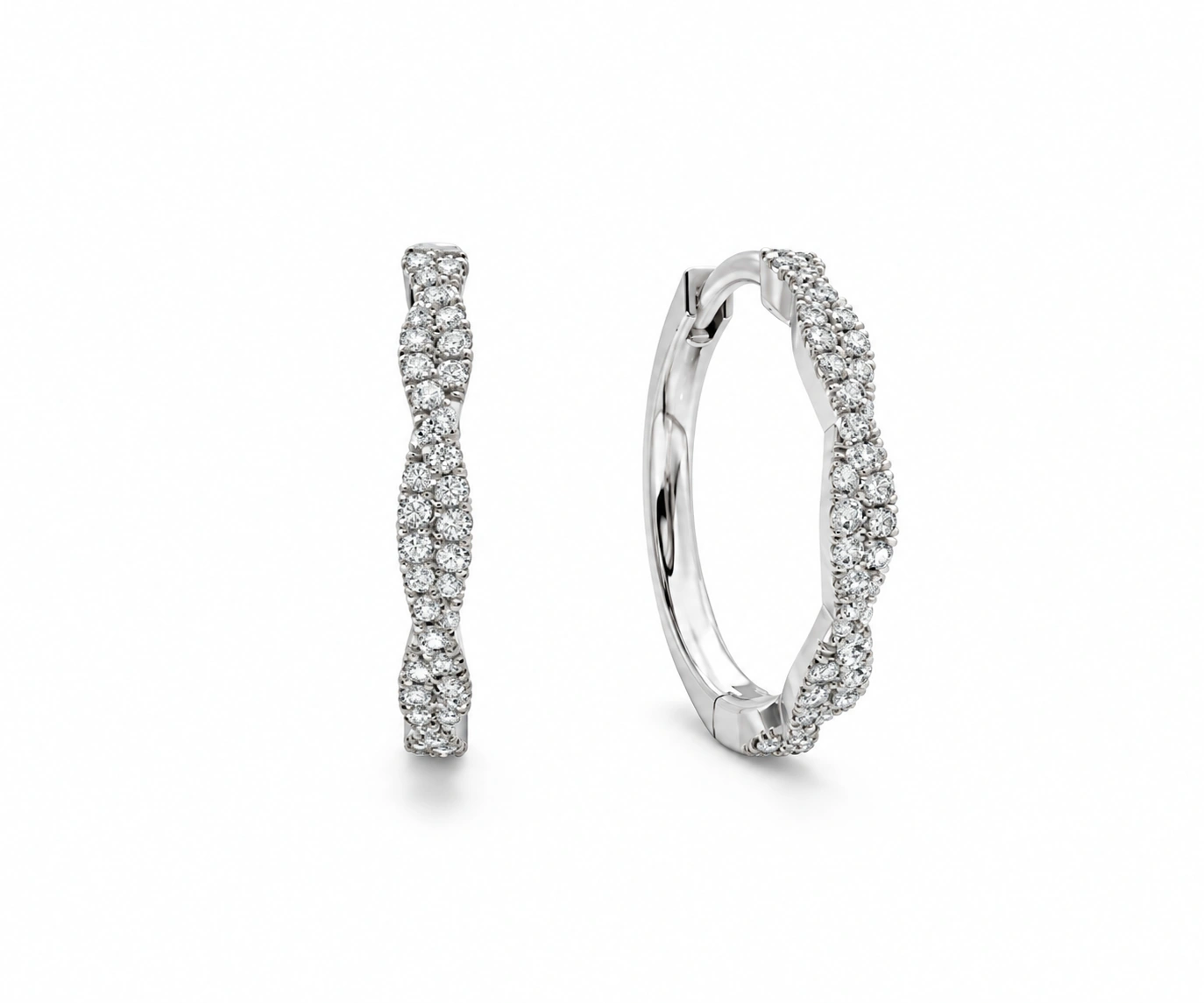 Yarumo · Argollas de diamantes — Oro blanco 18k
