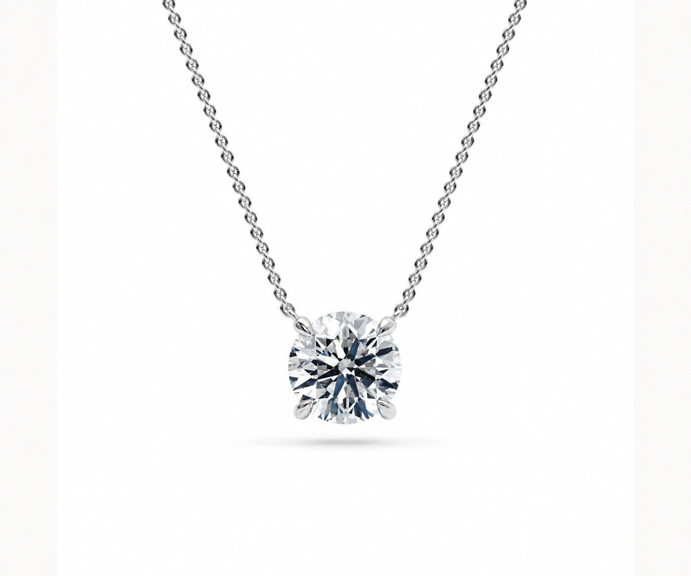 Sierra Nevada · Dije flotante de diamante redondo — Oro blanco 18k