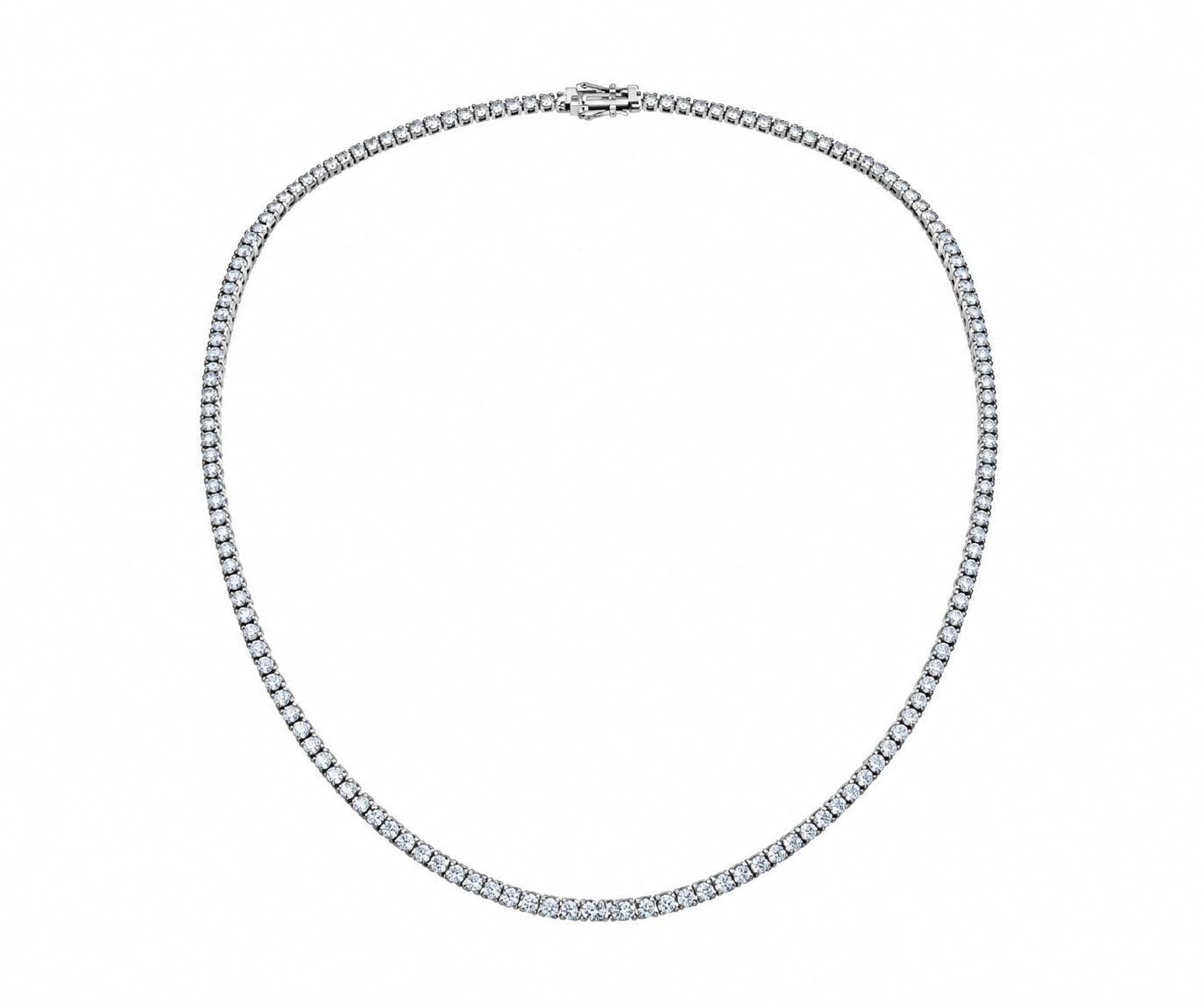 San Andrés · Collar tennis — Oro blanco 18k