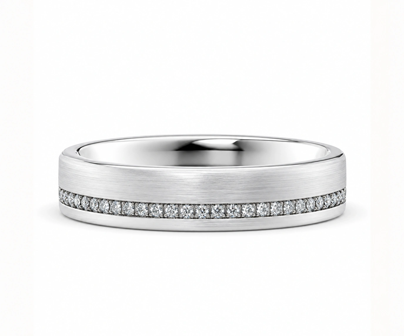 Santa Fe de Antioquia · Argolla con diamantes — Oro blanco 18k